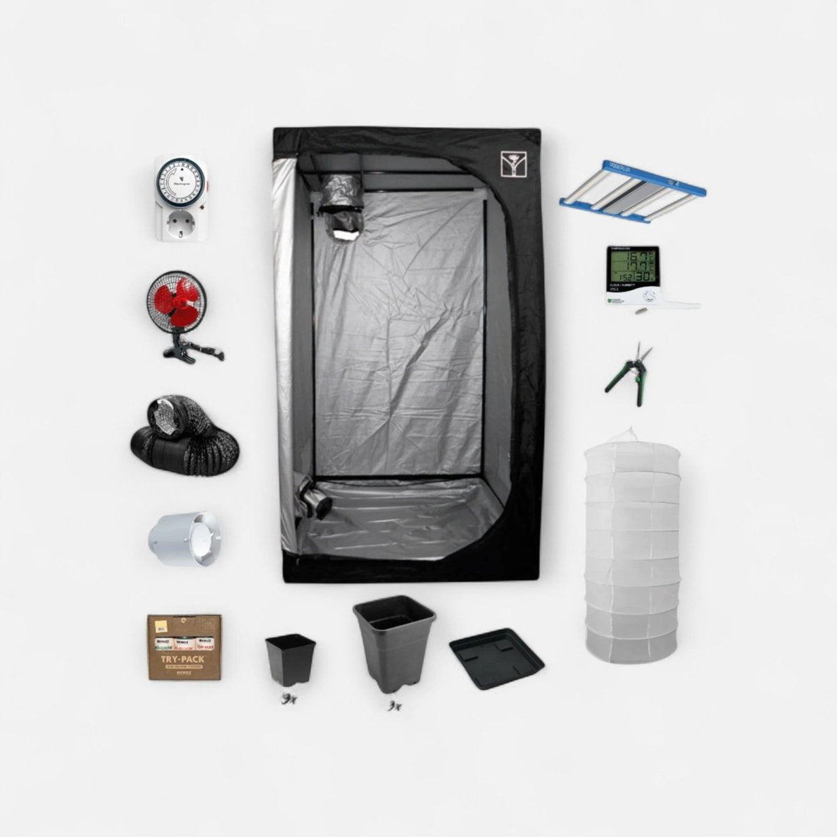 Happy420 Growbox Komplettset Growshop L Premium: 60x60x140cm - Hanfify