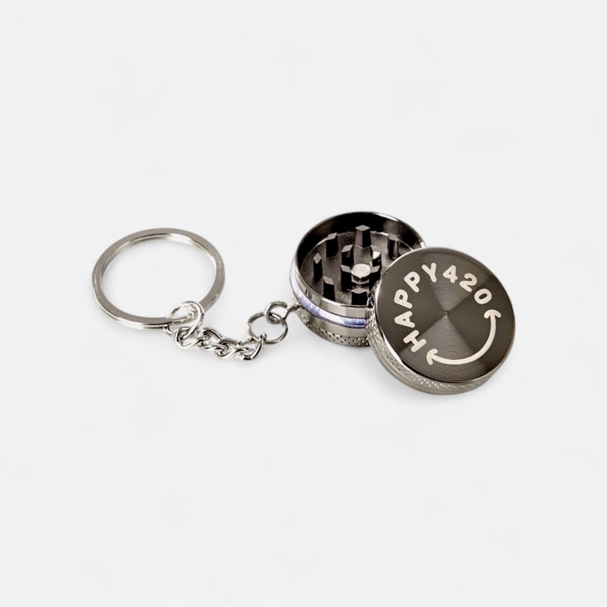 Happy420 Keychain Grinder Headshop - Hanfify