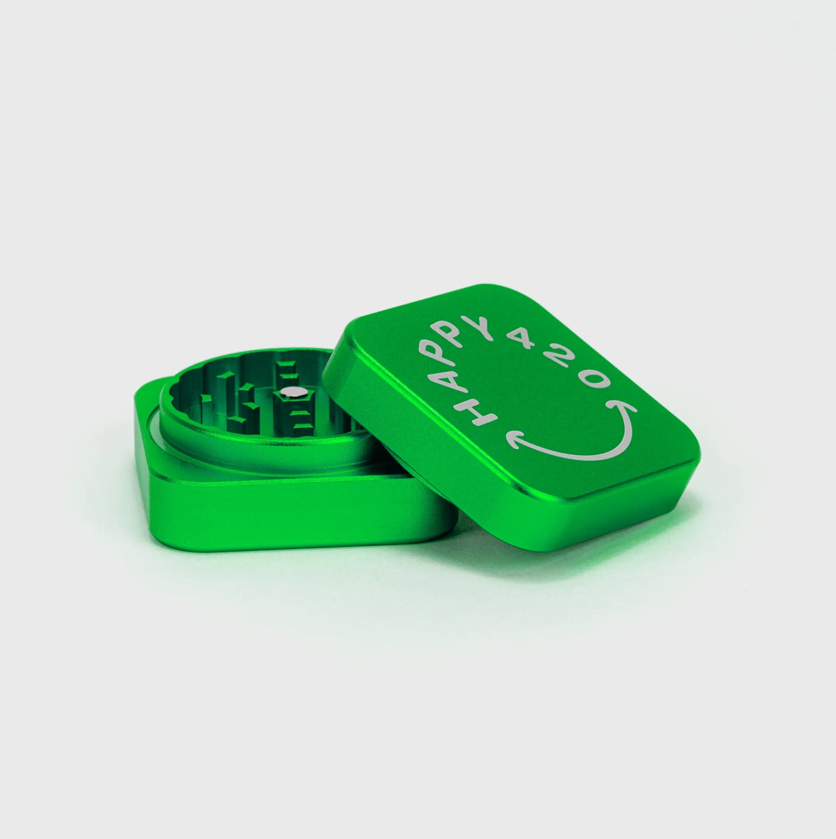 Happy420 Quattro Grinder Headshop Green - Hanfify