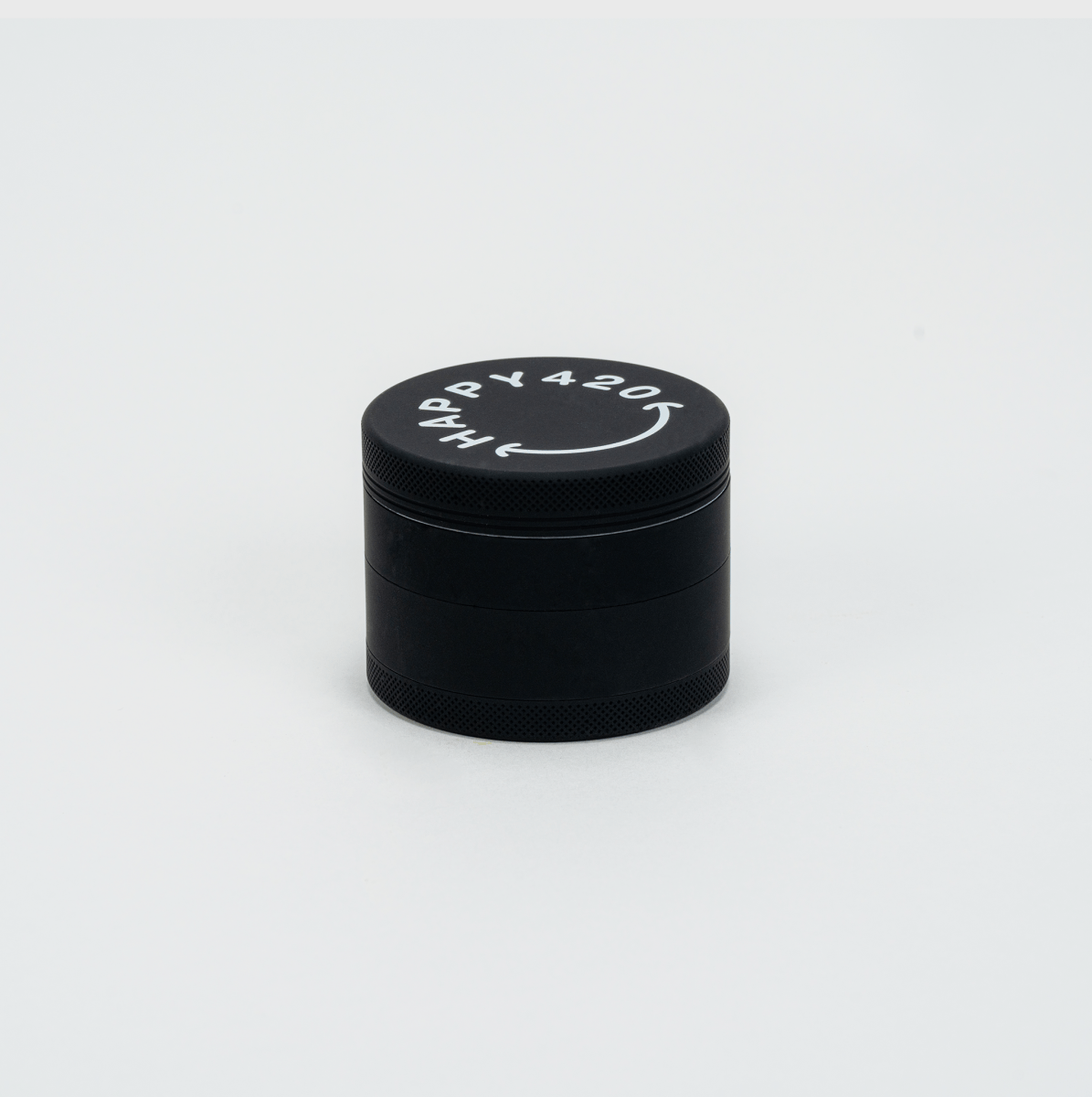 Happy420 Soft Touch Grinder Headshop Black - Hanfify®