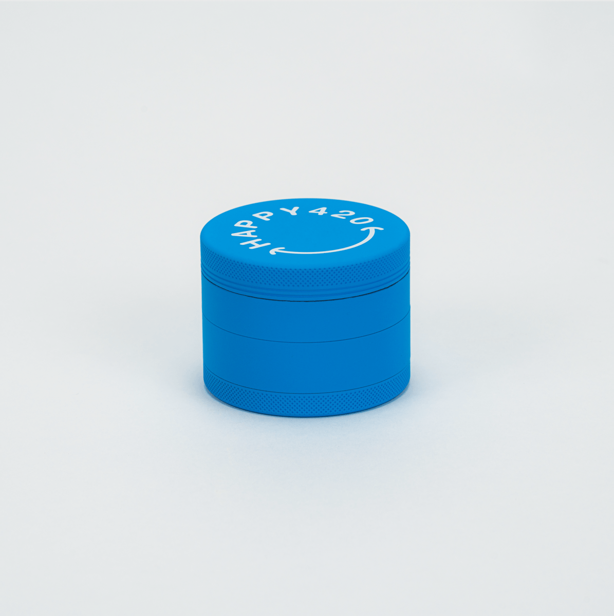 Happy420 Soft Touch Grinder Headshop Blue - Hanfify
