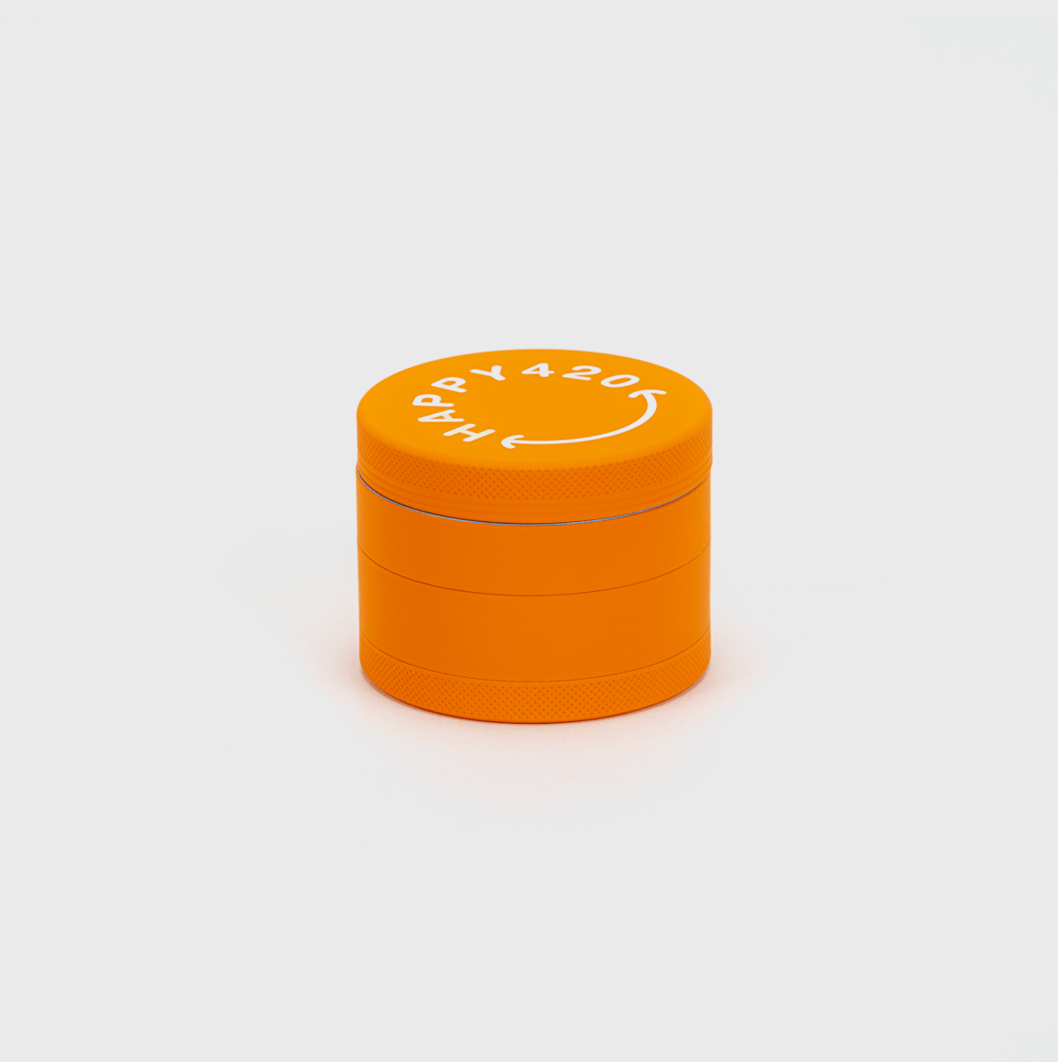 Happy420 Soft Touch Grinder Headshop Orange - Hanfify