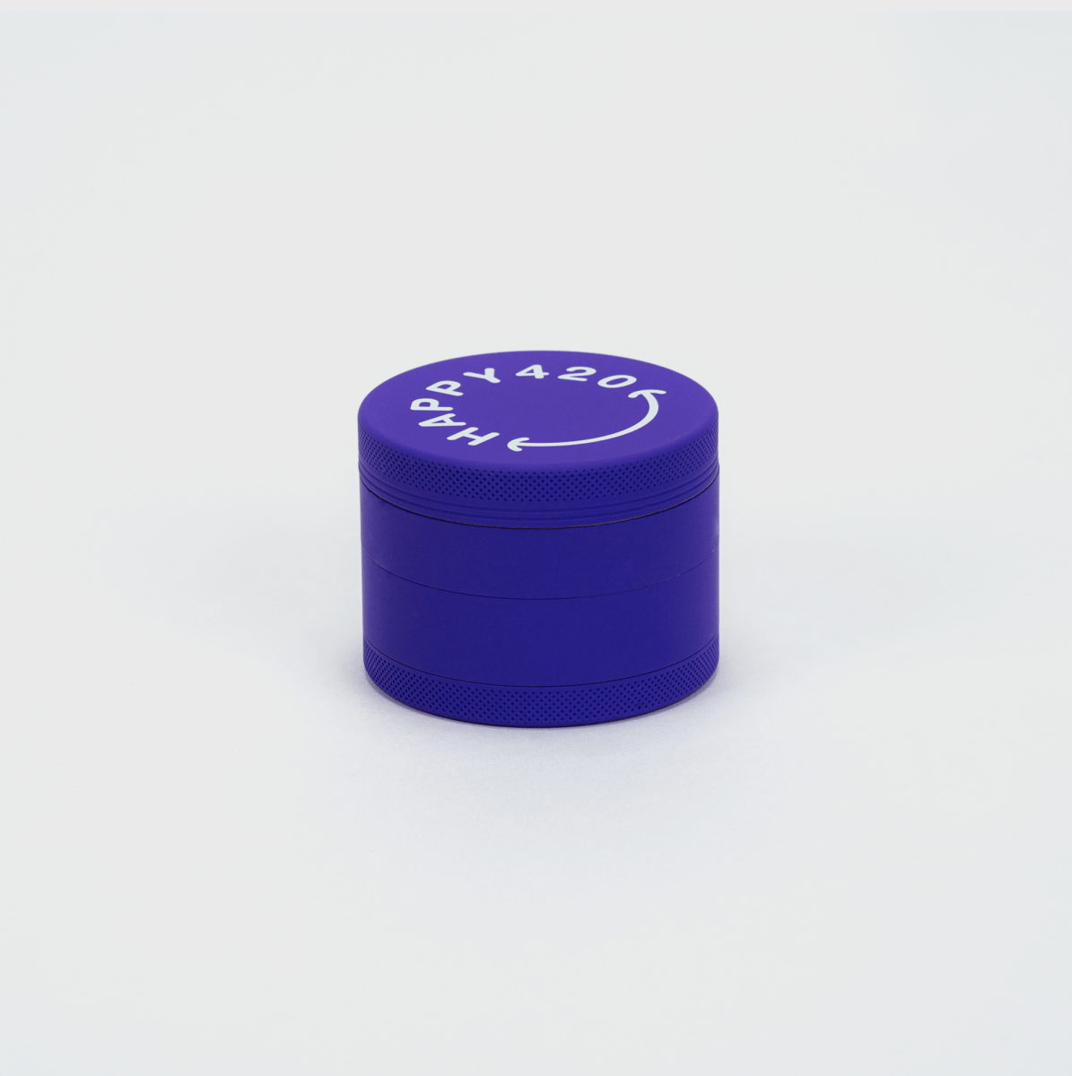 Happy420 Soft Touch Grinder Headshop Purple - Hanfify