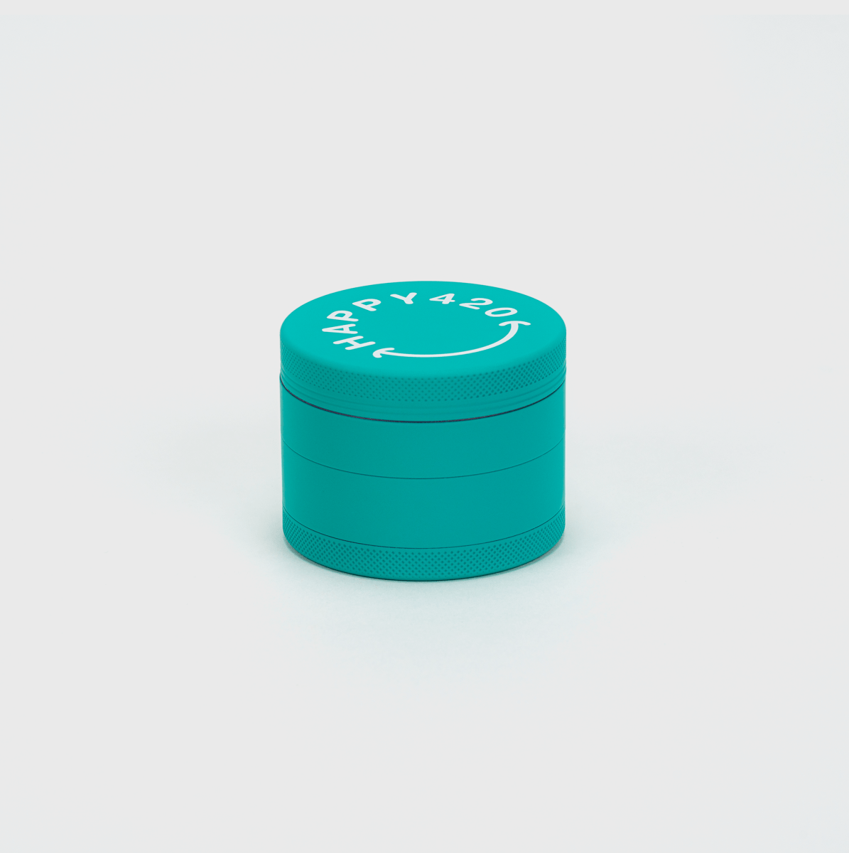 Happy420 Soft Touch Grinder Headshop Turquoise - Hanfify®