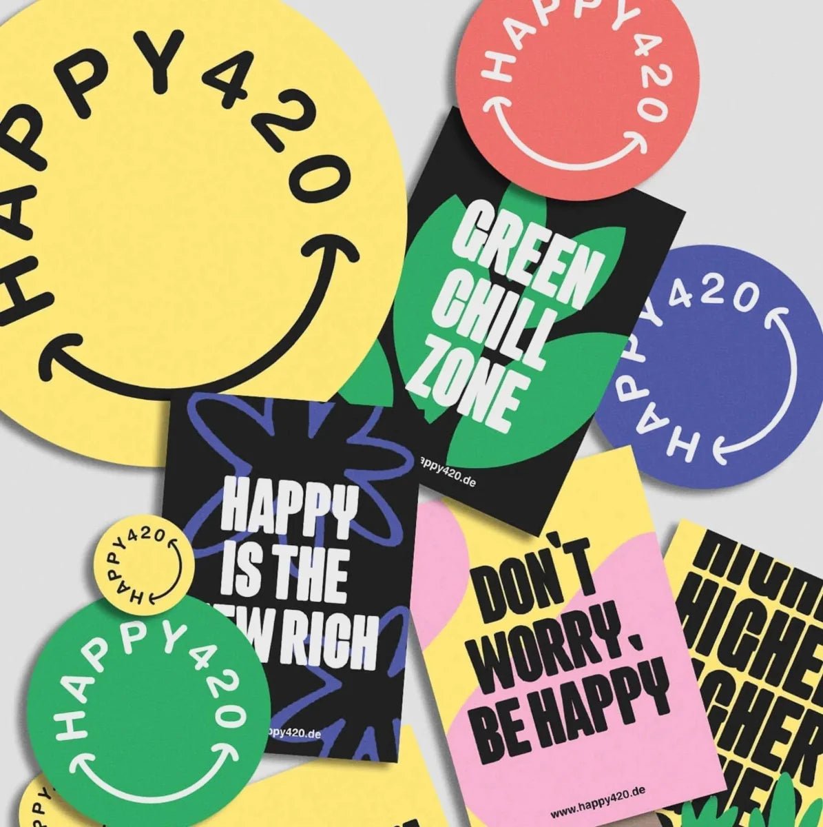Happy420 - Stickerpack 1 - Merch - Hanfify®