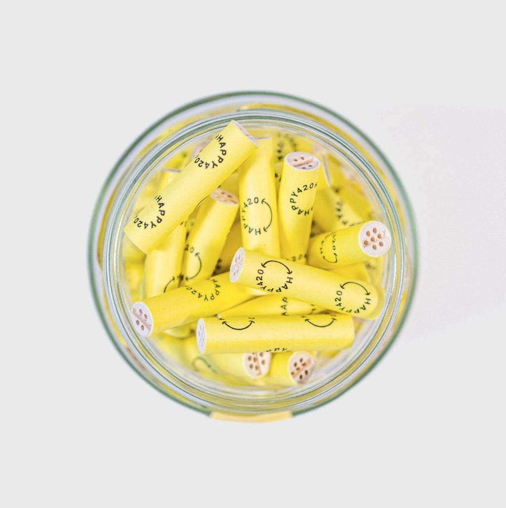 Happy420 x Purize Aktivkohlefilter Headshop 100er Glas - Hanfify