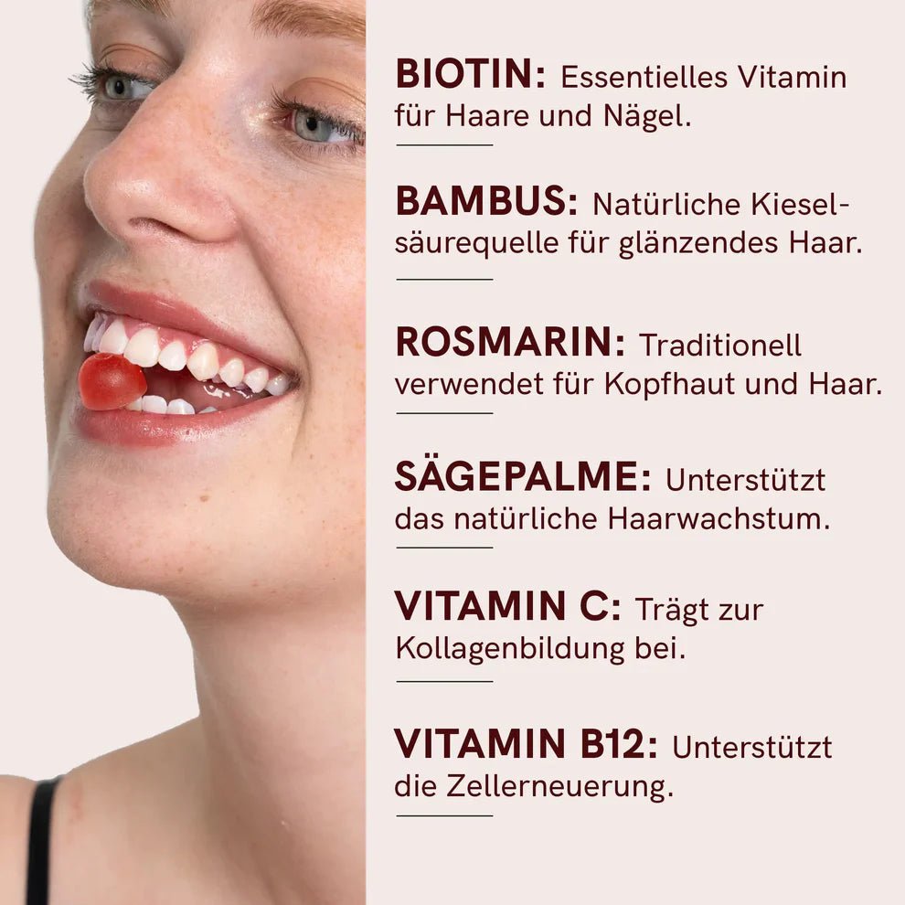 Haut, Haare und Nägel Fruchtgummis Supplements - Hanfify