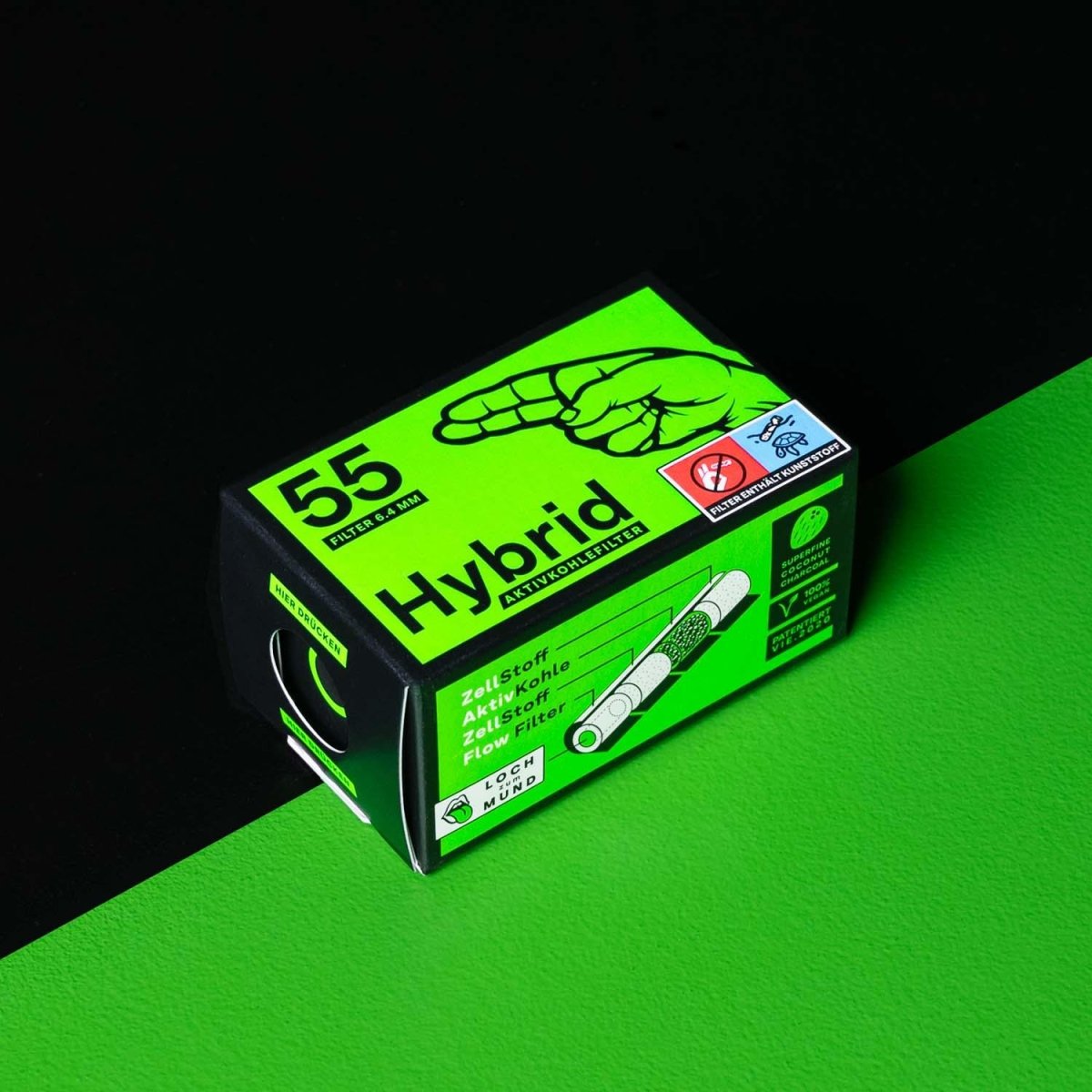 Hybrid Supreme Aktivkohlefilter 8er Display Classic 8x55er Headshop - Hanfify