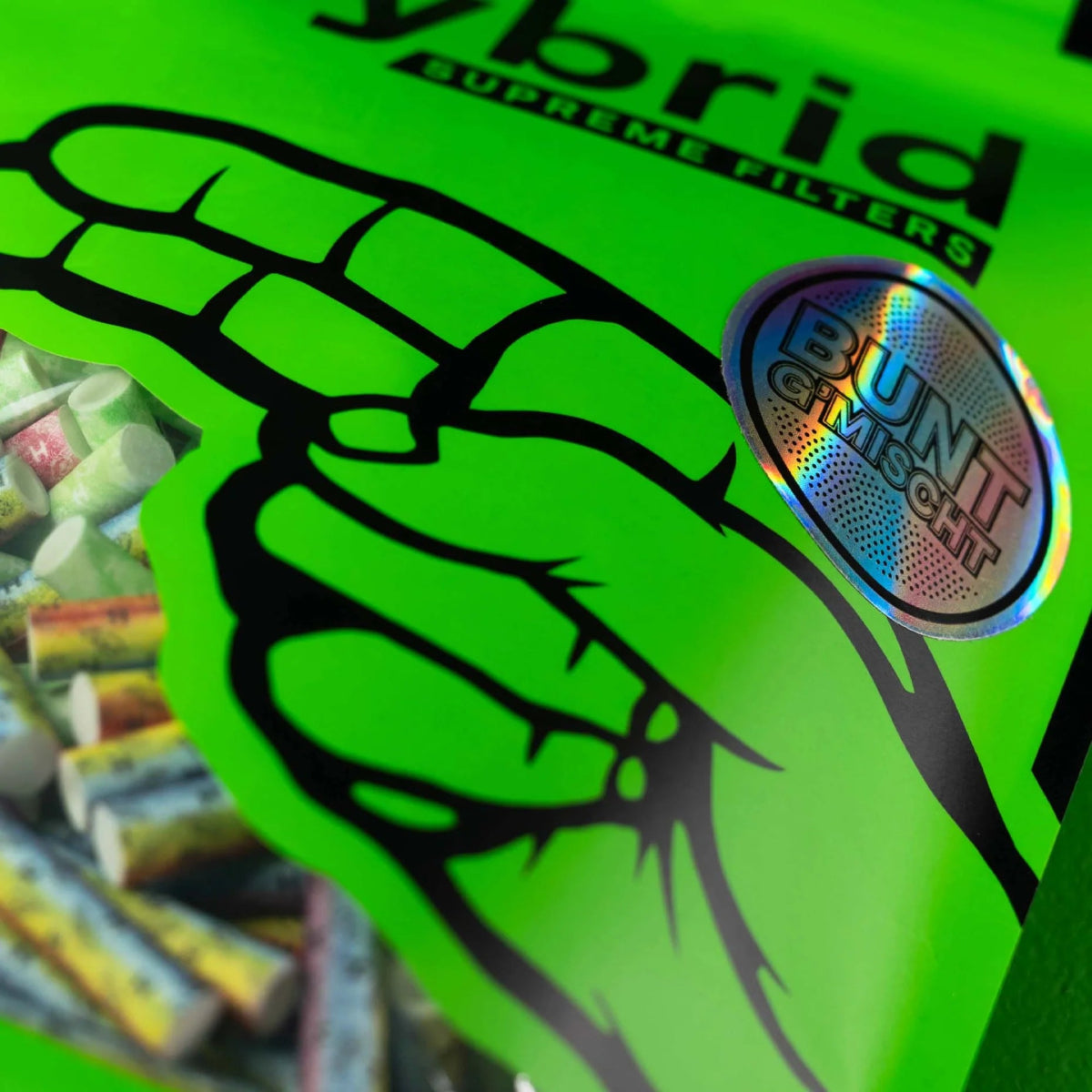 Hybrid Supreme Aktivkohlefilter Bag 250 Bunt G'mischt Headshop - Hanfify