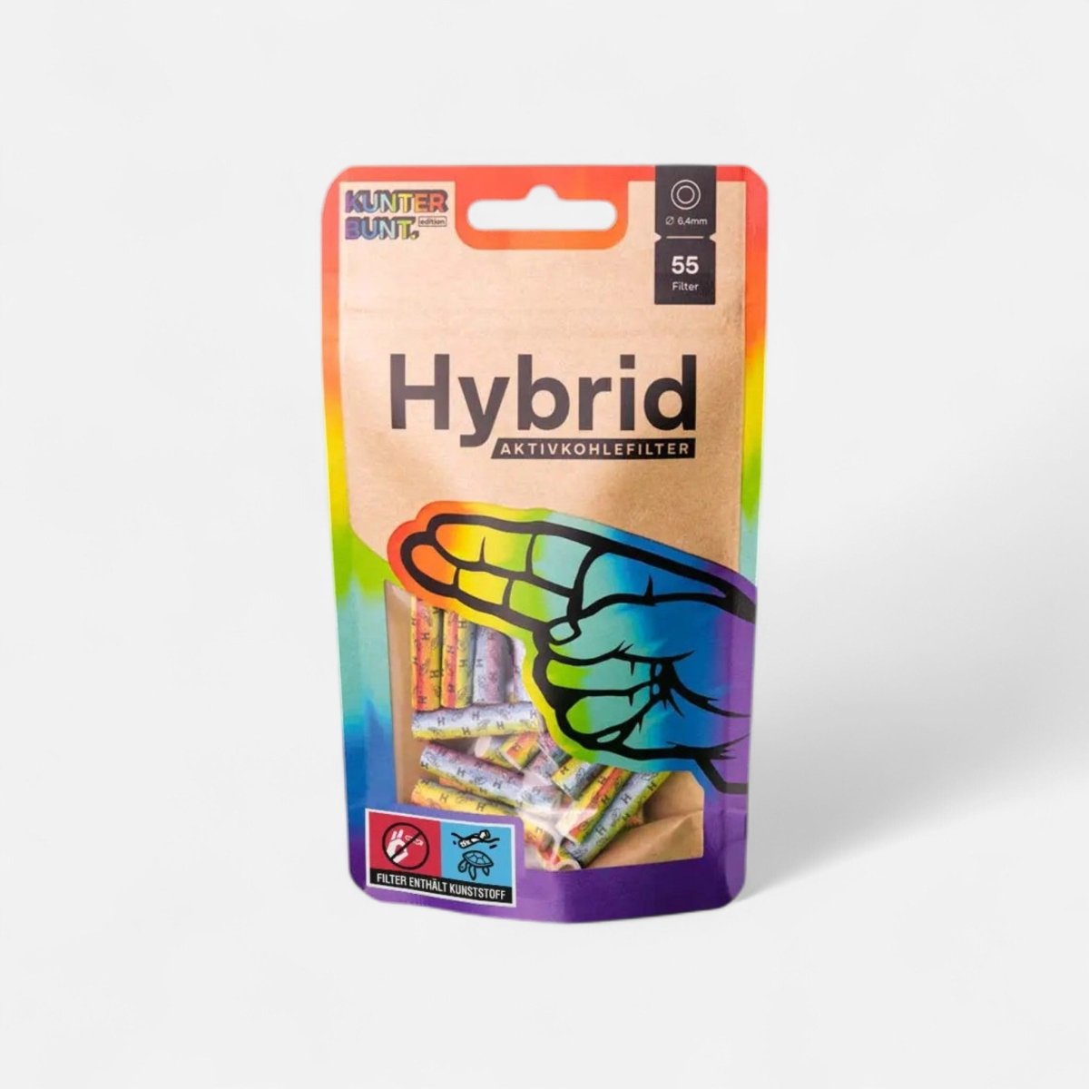 Hybrid Supreme Aktivkohlefilter Bag 55 Rainbow Headshop - Hanfify