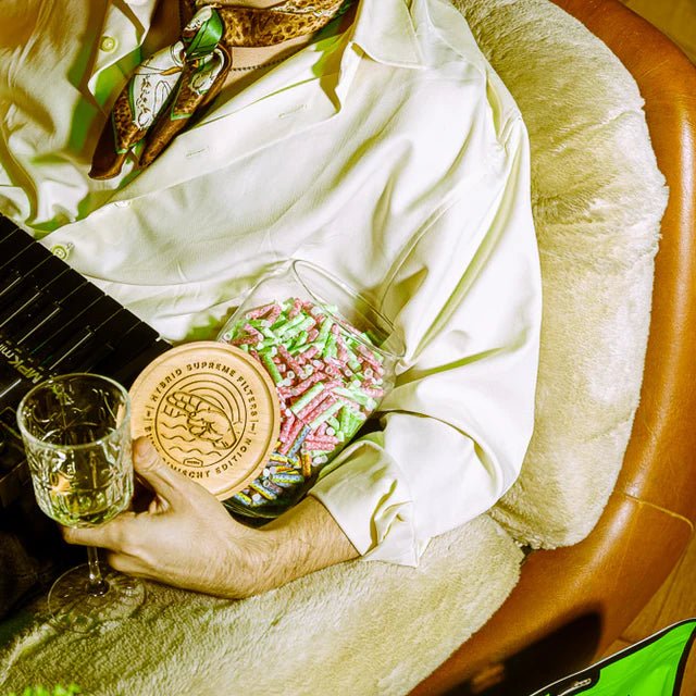 Hybrid Supreme Aktivkohlefilter Glas 1000 Bunt G'mischt Headshop - Hanfify