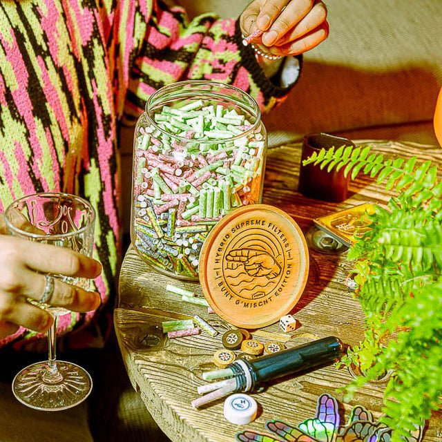 Hybrid Supreme Aktivkohlefilter Glas 1000 Bunt G'mischt Headshop - Hanfify