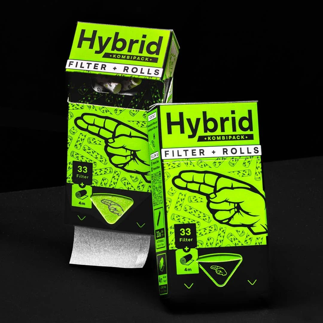Hybrid Supreme Kombipack - Aktivkohlefilter & 4m Papers Headshop - Hanfify
