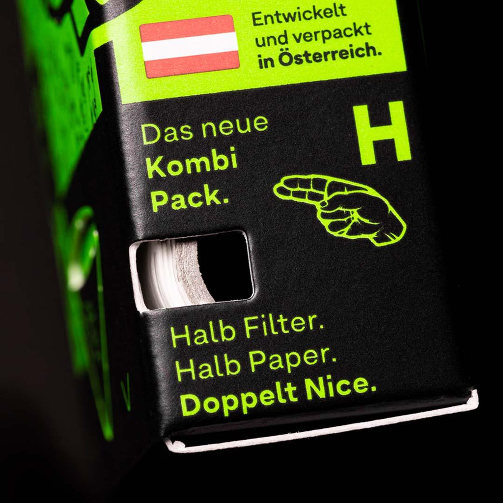 Hybrid Supreme Kombipack - Aktivkohlefilter & 4m Papers Headshop - Hanfify