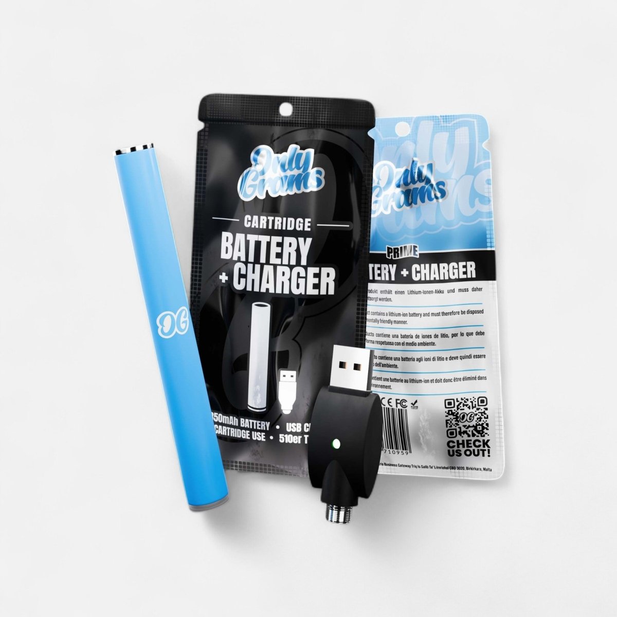 Kartusche Akkutraeger + Ladeadapter - Headshop - Hanfify®