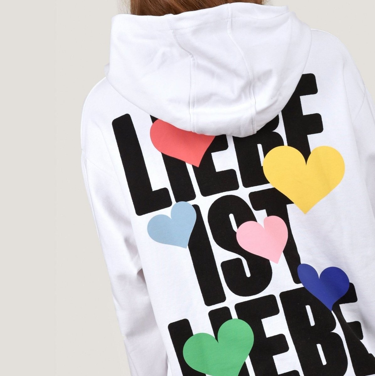 LIEBE IST LIEBE H – White oversize Merch L - Hanfify
