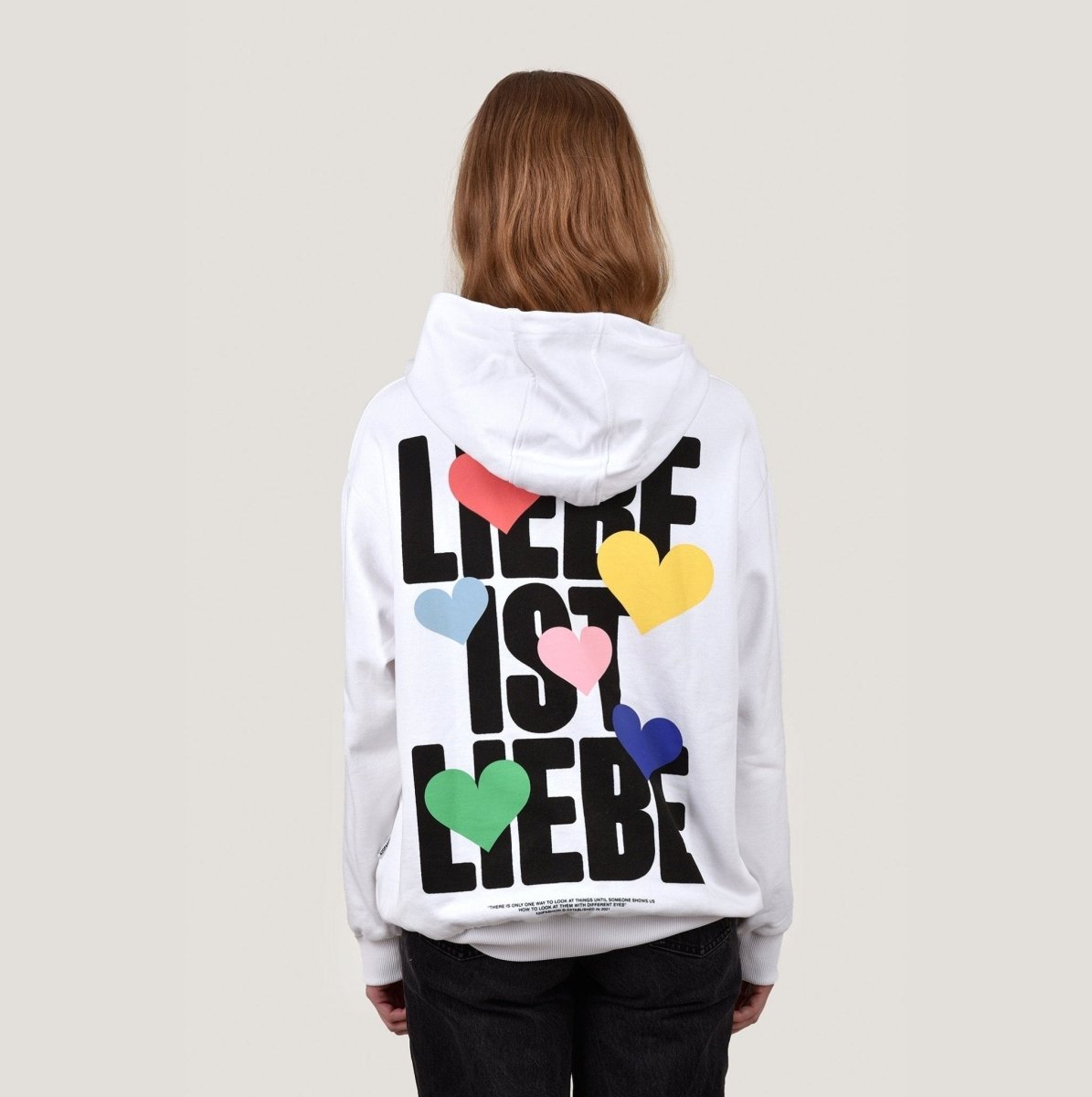 LIEBE IST LIEBE H – White oversize Merch XS - Hanfify®