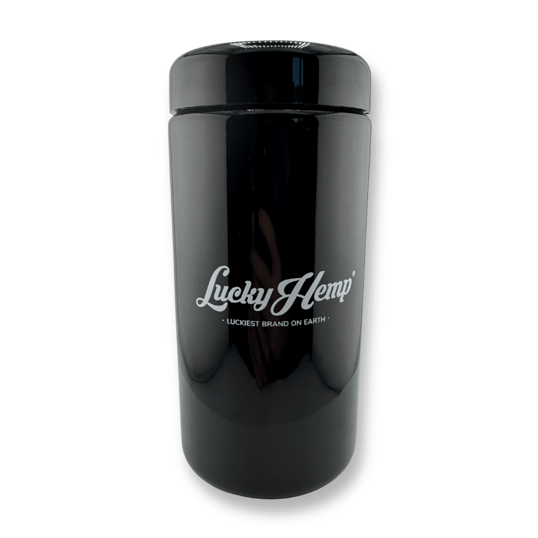 LuckyCure Humidor Glas mit Thermo - Hygrometer Headshop 250ml - Hanfify®