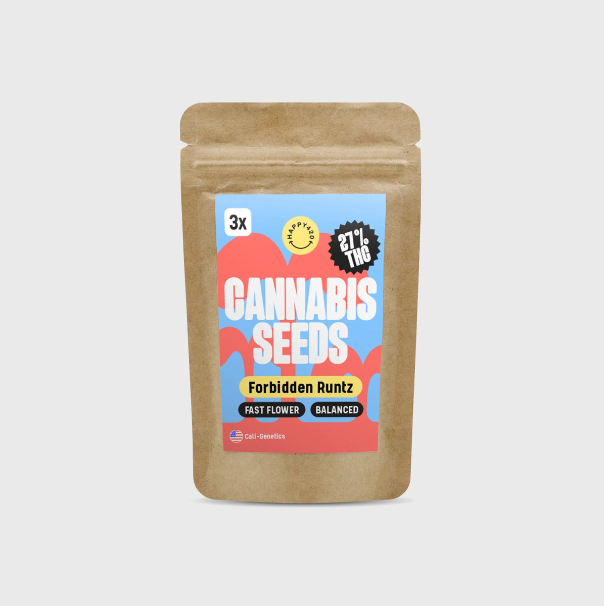 NEU!! Cali Genetics Forbidden Runtz 27,5% THC 🌱 fast flowering Cannabissamen 3 Stück - Hanfify®