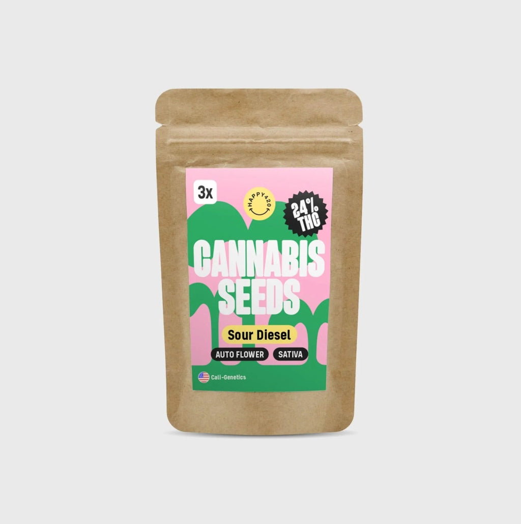 NEU!! Cali Genetics Sour Diesel 24% THC 🌱 auto flowering Cannabissamen 3 Stück - Hanfify