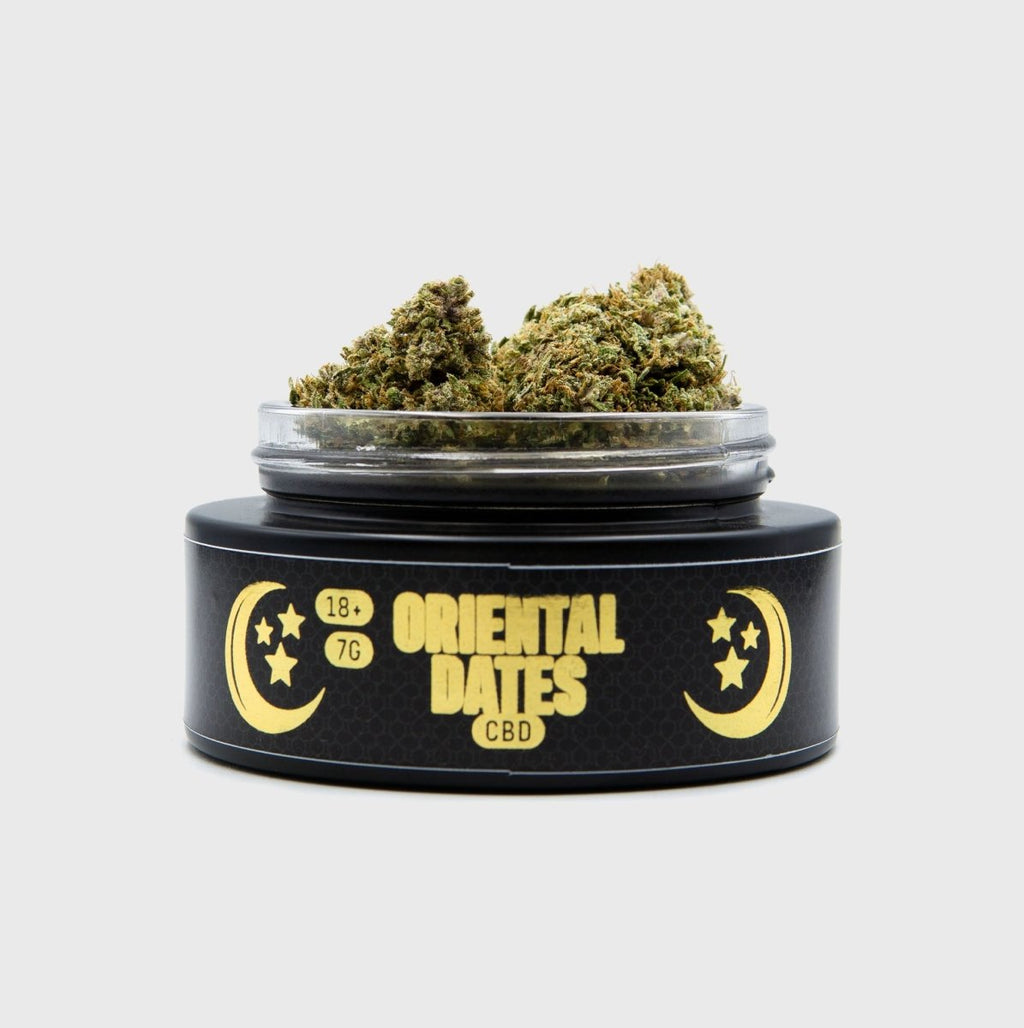 💎 ⁠Oriental Dates 19% CBD Blüten 2g im Glas - Hanfify