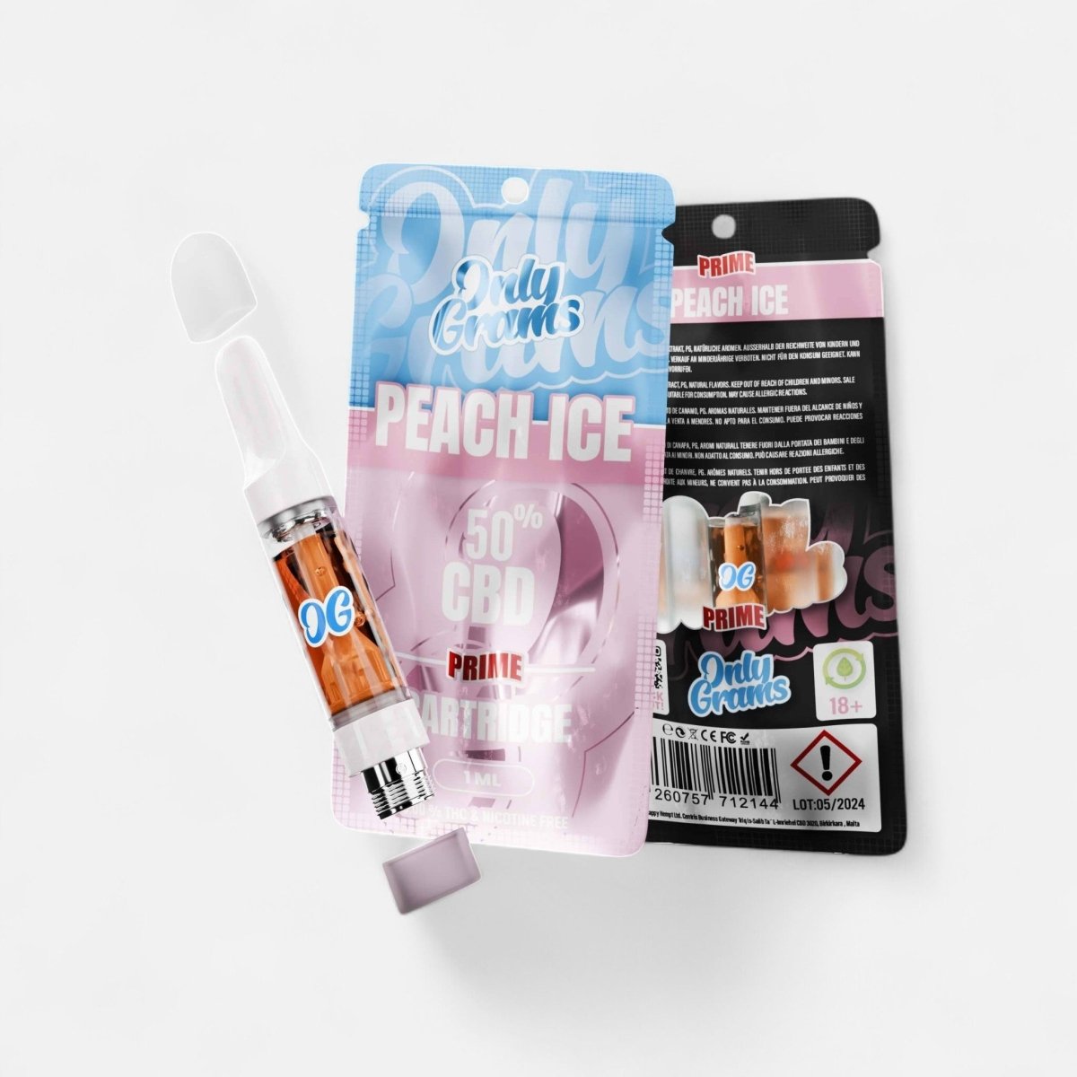 Peach Ice CBD Kartusche - Vapes - Hanfify®