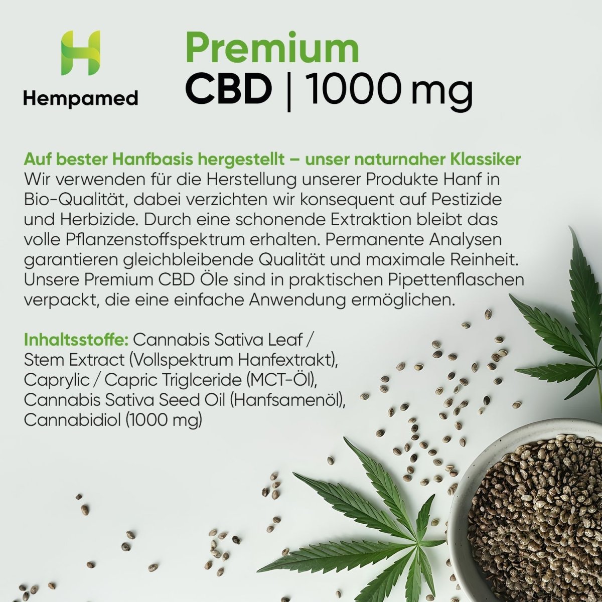 Premium CBD Öl 10 % Öl - Hanfify®