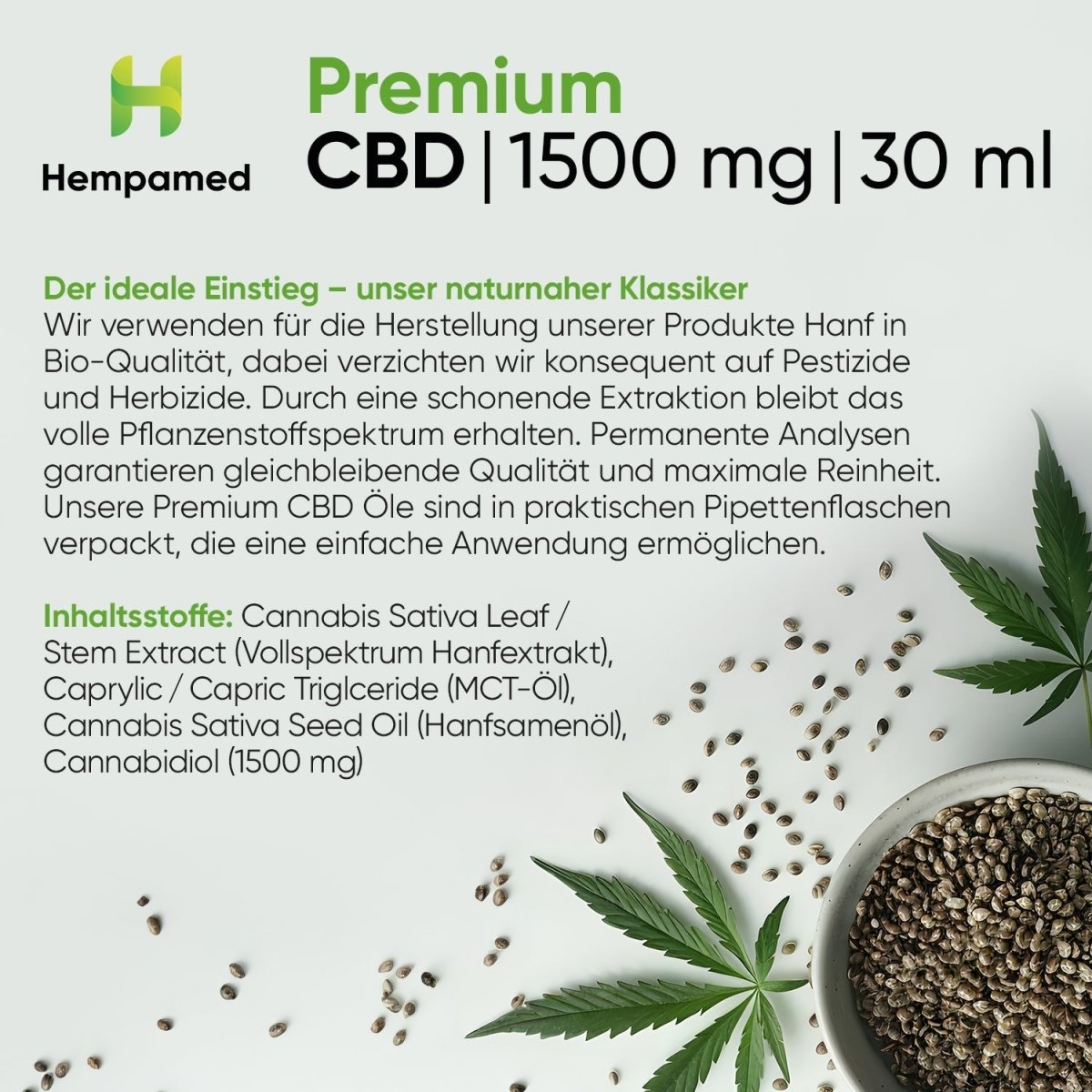 Premium CBD Öl 5 % (30 ml) Öl - Hanfify®