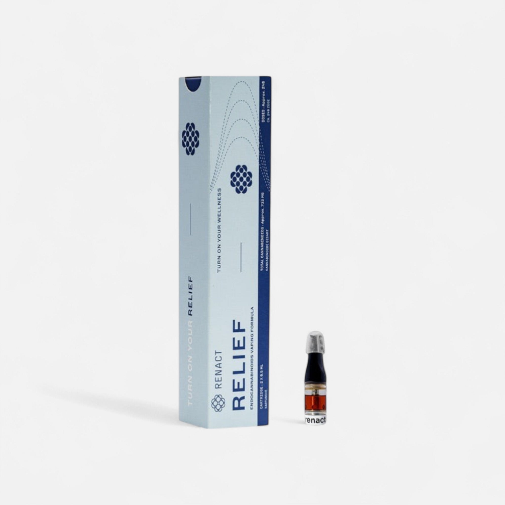 Renact Vollspektrum Cannabinoid Kartusche Relief Vapes 0,5ml - Hanfify