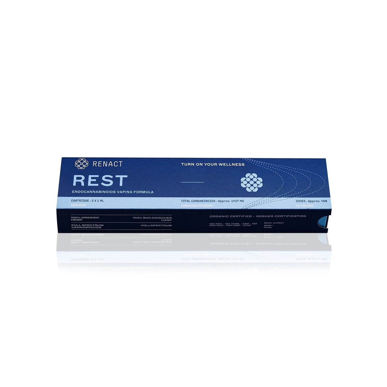 Renact Vollspektrum Cannabinoid Kartusche Rest Vapes 0,5ml - Hanfify
