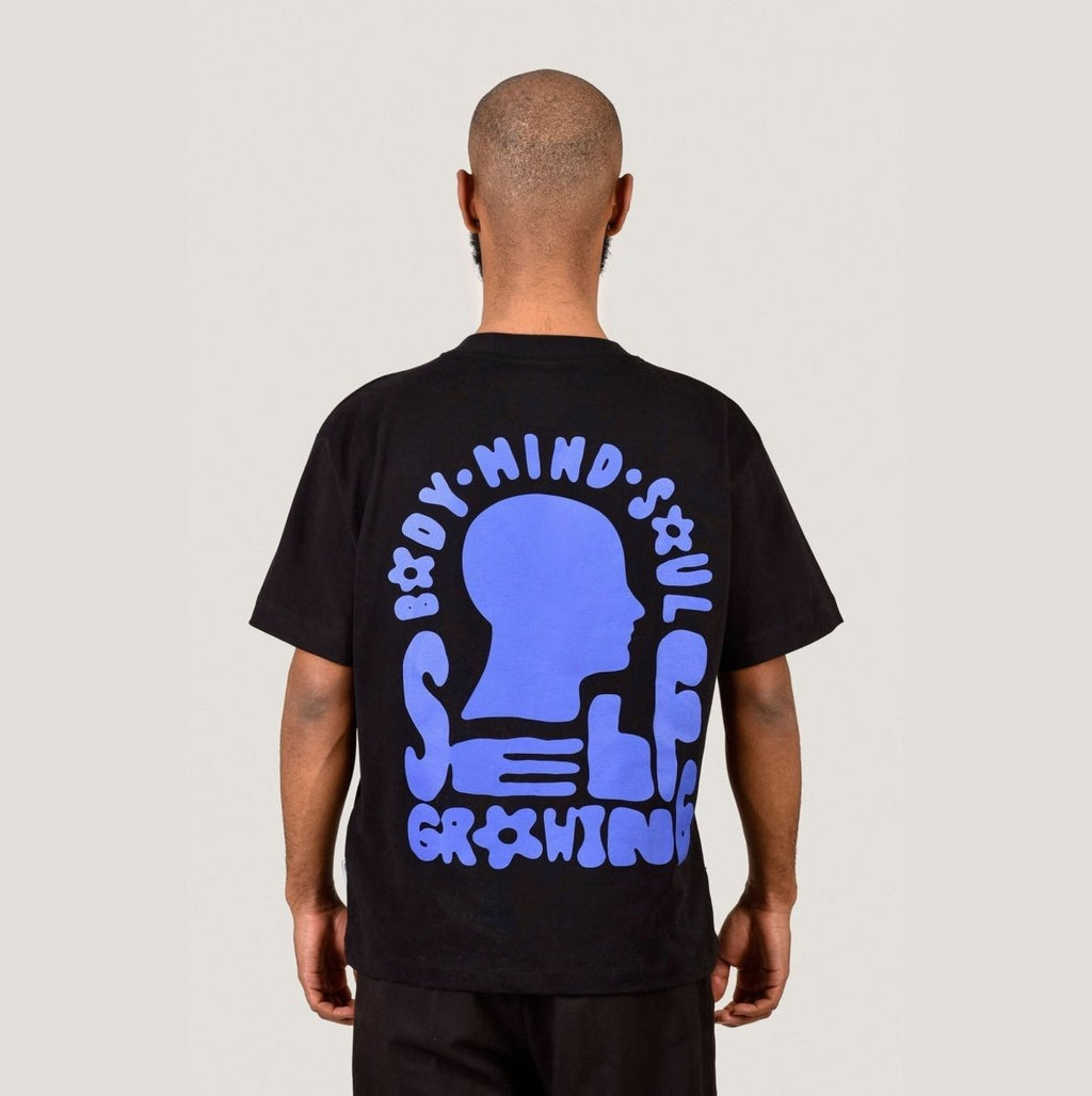 SELF GROW T – Black oversize Merch S - Hanfify