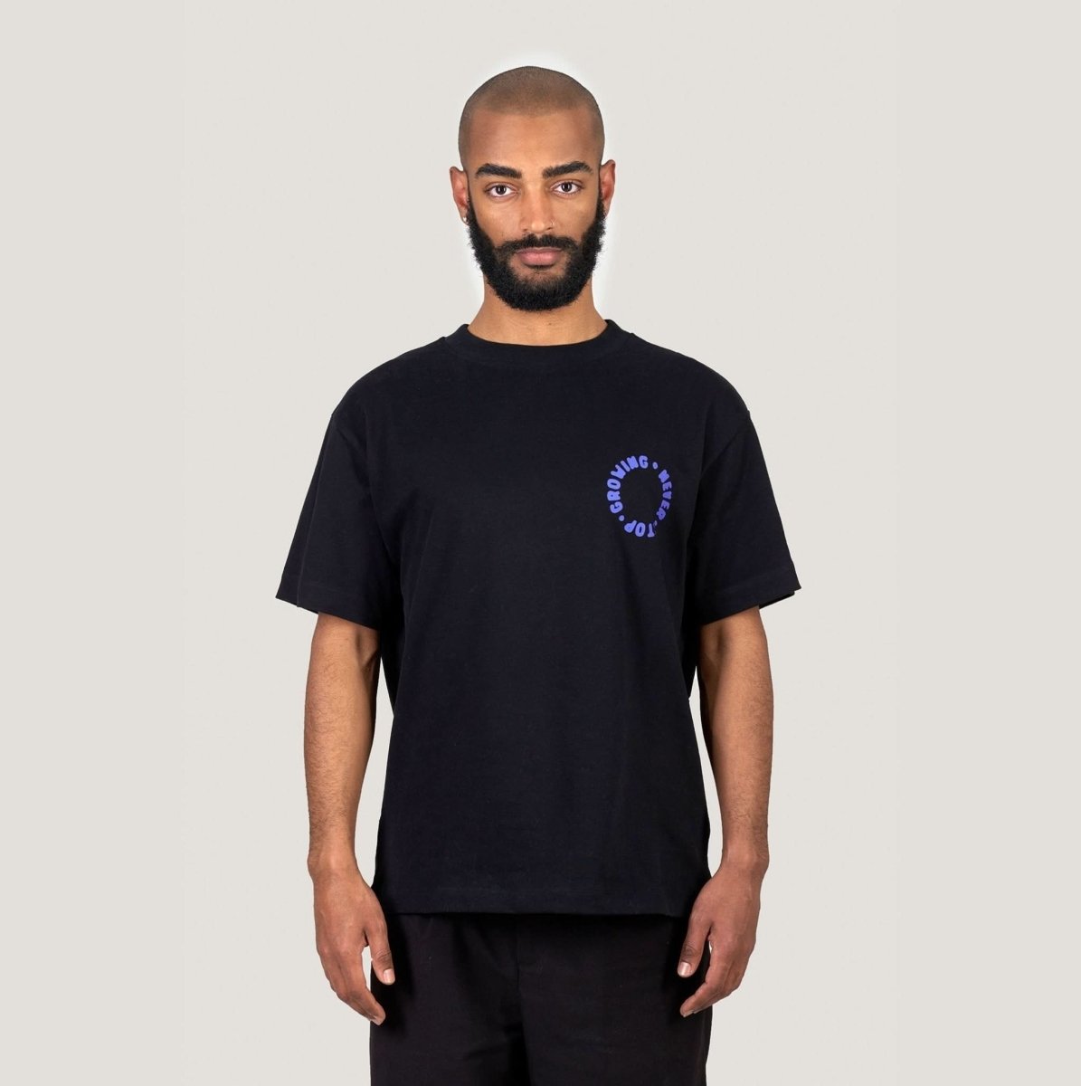 SELF GROW T – Black oversize Merch S - Hanfify