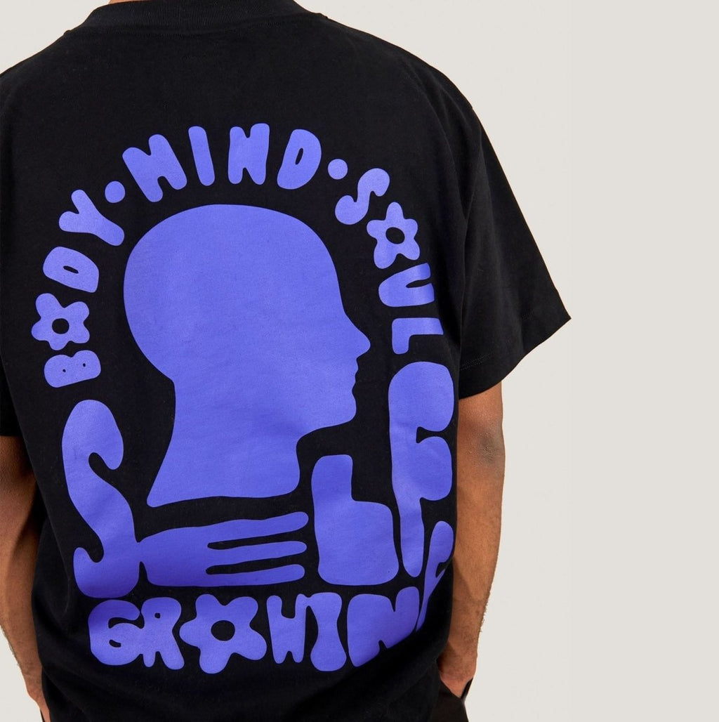 SELF GROW T – Black oversize Merch S - Hanfify