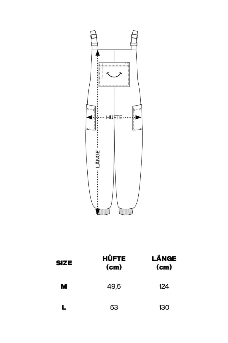 SMILE - Jogging-Latzhose - Black - Merch - Hanfify®