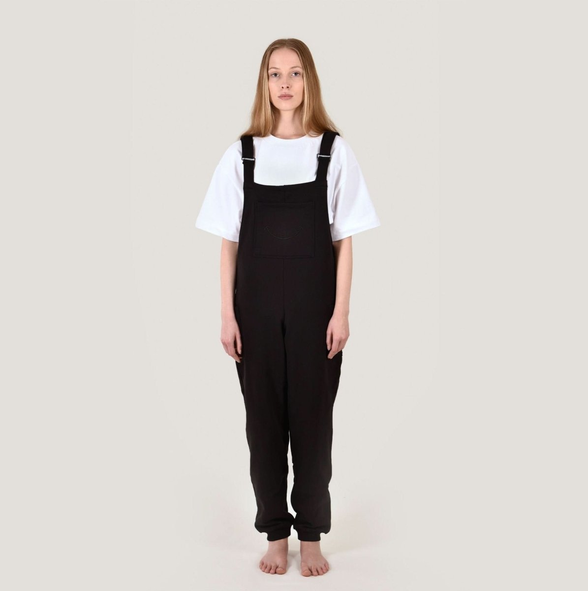 SMILE - Jogging-Latzhose - Black - Merch - Hanfify®