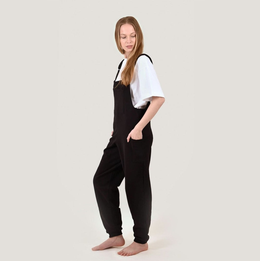 SMILE - Jogging-Latzhose - Black - Merch - Hanfify®
