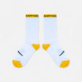 🧦 SOCKS – Smile White - Yellow One Size Merch 1 Paar - Hanfify