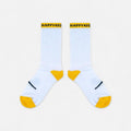 🧦 SOCKS – Smile White-Yellow One Size - Merch - Hanfify®