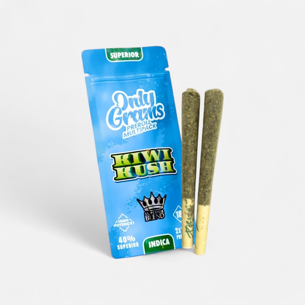 Superior Pre - Rolls 40% - Kiwi Kush 3g Joints - Hanfify