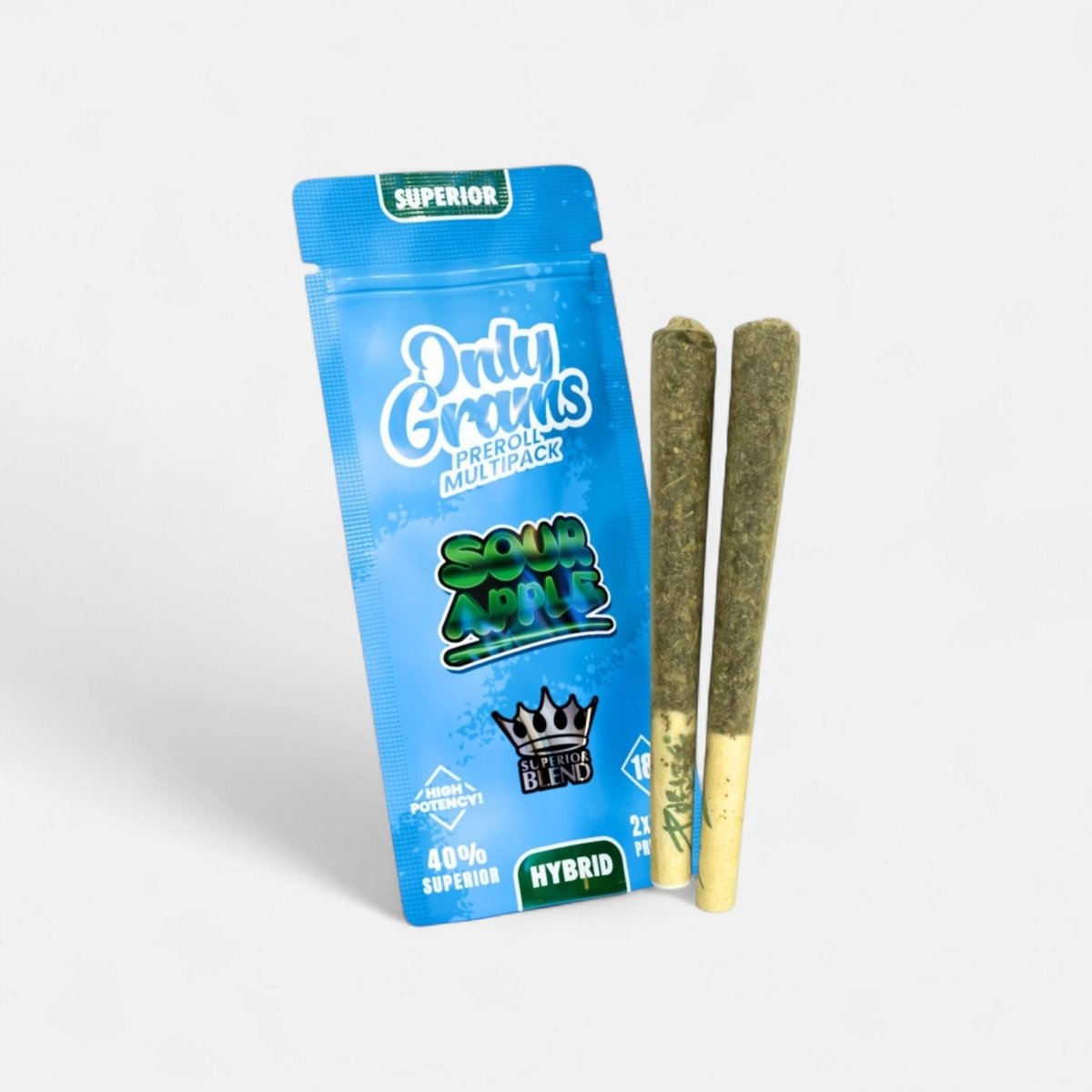 Superior Pre - Rolls 40% - Sour Apple 3g Joints - Hanfify