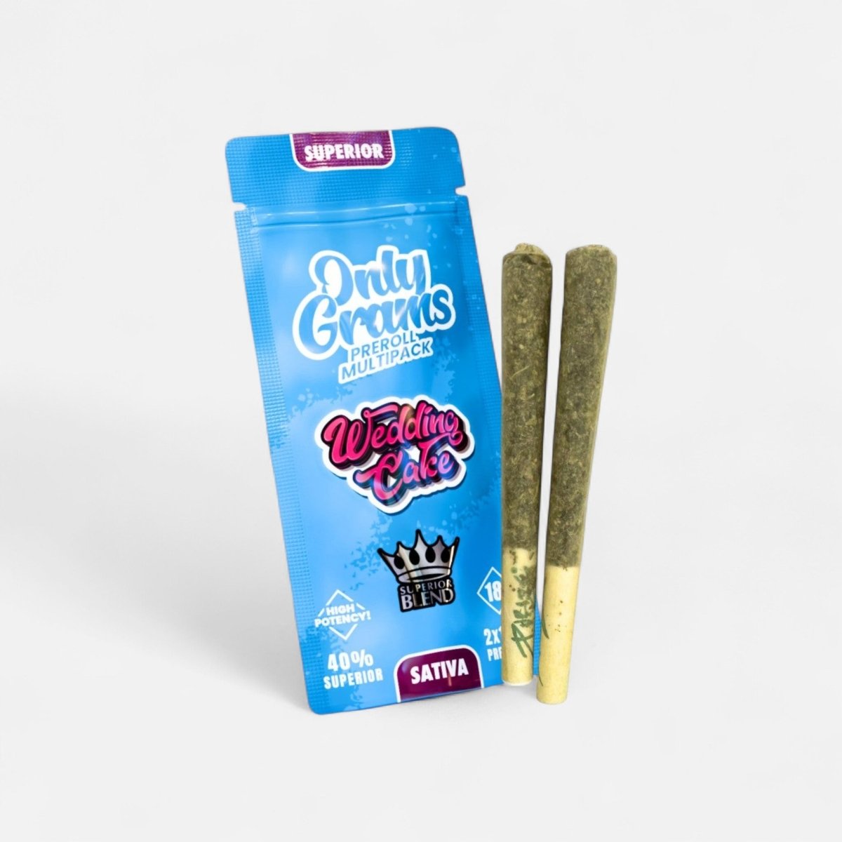 Superior Pre-Rolls 40% - Wedding Cake 3g - Joints - Hanfify®